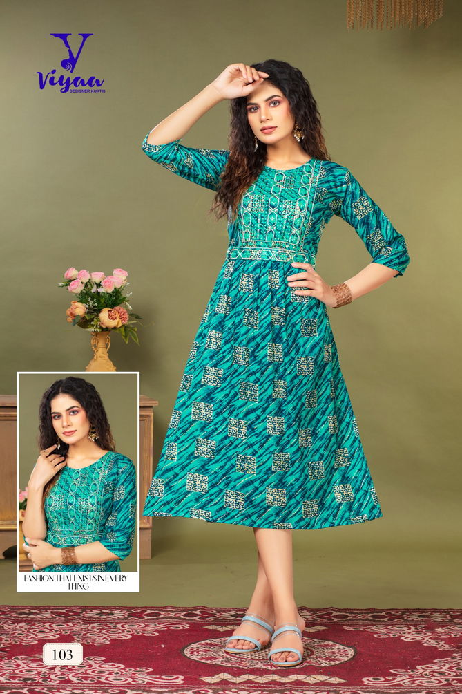 Nora Belt By Viyaa Printed Kurtis Catalog